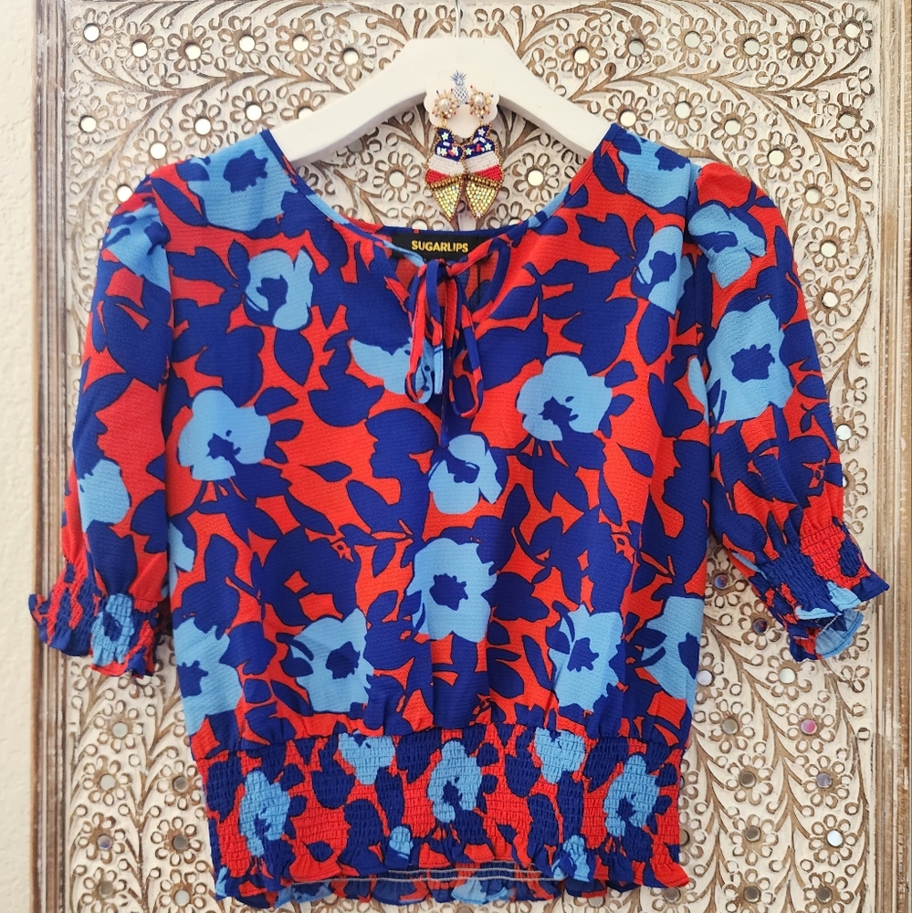 Matador Floral Smocked Top